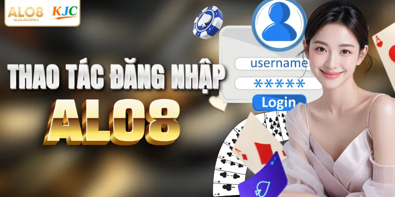 Thao tác đăng nhập tài khoản tại ALO8